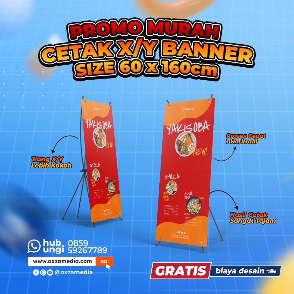 Jual CETAK X-BANNER & Y-BANNER MURAH [BISA CUSTOM DESAIN] | Shopee ...