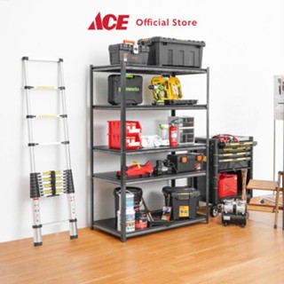 Jual Ace Tactix 122X61X183 Cm Rak Besi 5 Tingkat - Hitam Storage Rack ...