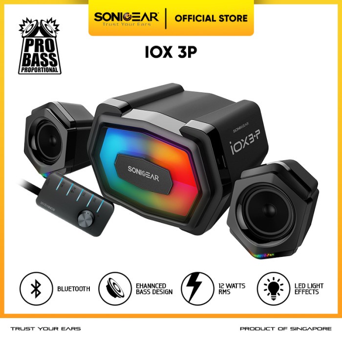Jual Passive Speaker Bluetooth SonicGear iOX 3P Stereo 2.1 Enhance