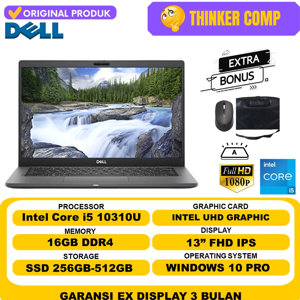 Notebook Dell Latitude 7310 Ricondizionato - I5 10310U, 16GB RAM, 256GB SSD, 13.3", Win 11