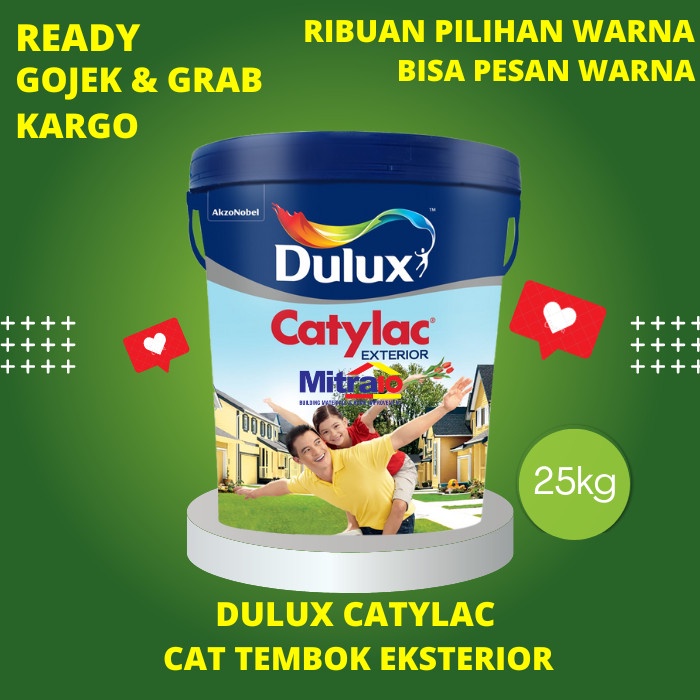 Jual Dulux Catylac Eksterior 25 Kg Bisa Request Warna Cat Tembok Luar Ruang Terlaris Shopee 6823