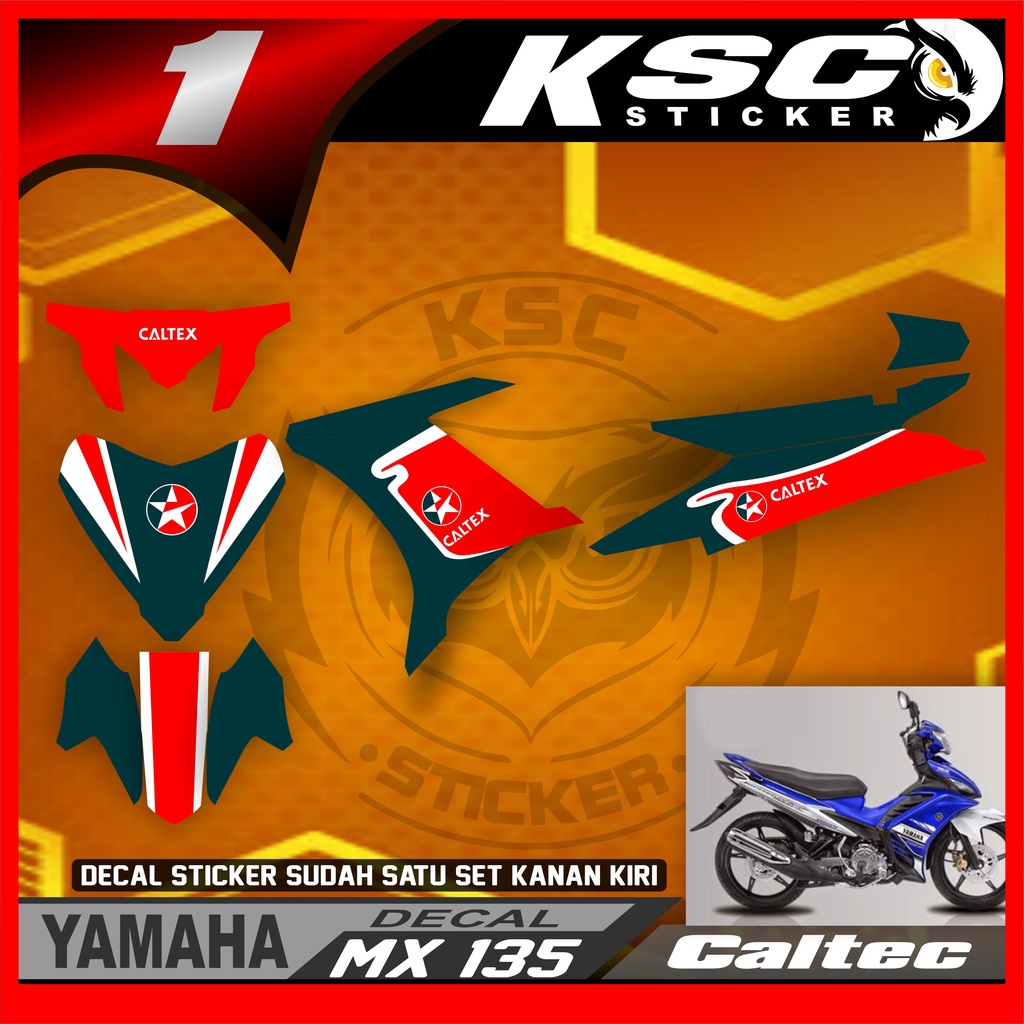 Jual Stiker Jupiter Mx 135 New Full Body CALTEX (KD-1) Decal Jupiter Mx ...