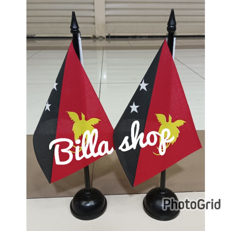 Jual Bendera Meja Papua Nugini Tiang Kayu Shopee Indonesia