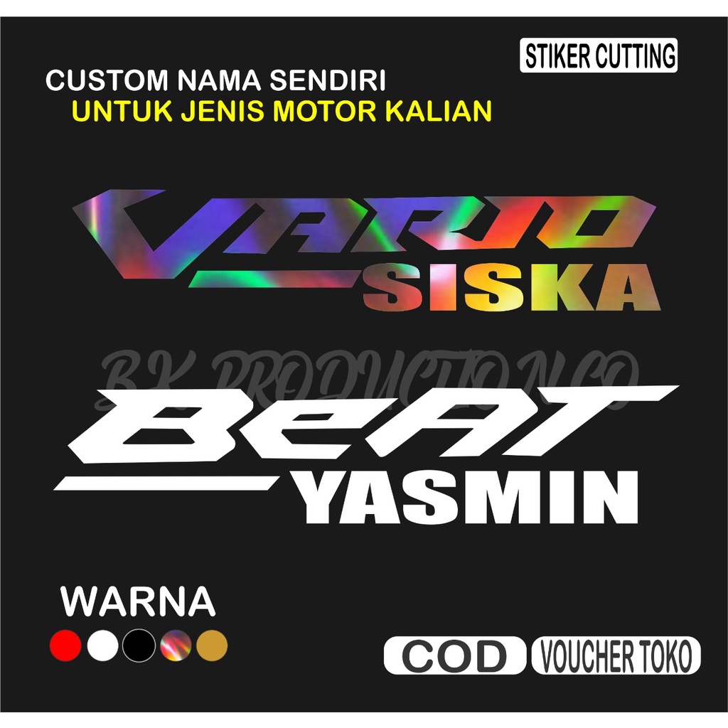 Jual Stiker Custom Sticker Variasi Pelan Custom Nama Stiker Motor Shopee Indonesia