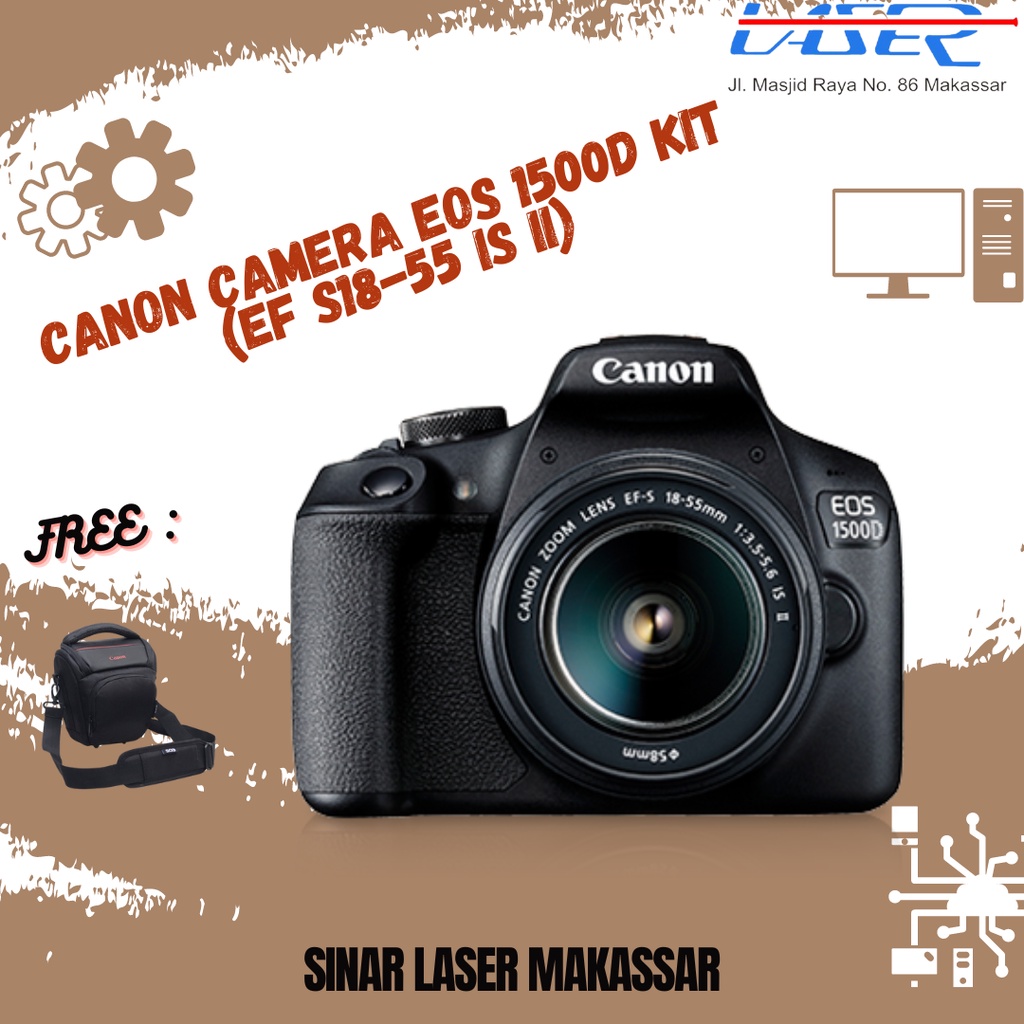 Jual CAMERA / KAMERA CANON EOS 1500D Kit (EF S1855 IS II) GARANSI