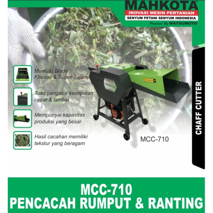 Jual MESIN PENCACAH RUMPUT & RANTING KAYU MAHKOTA MCC 710 Mesin ...