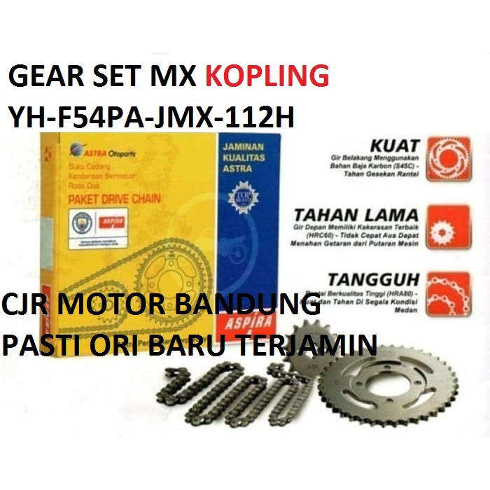Jual Paket Gear Set Drive Chain Rantai Gigi Roda Motor Jupiter MX 135 Kopling ASPIRA Shopee