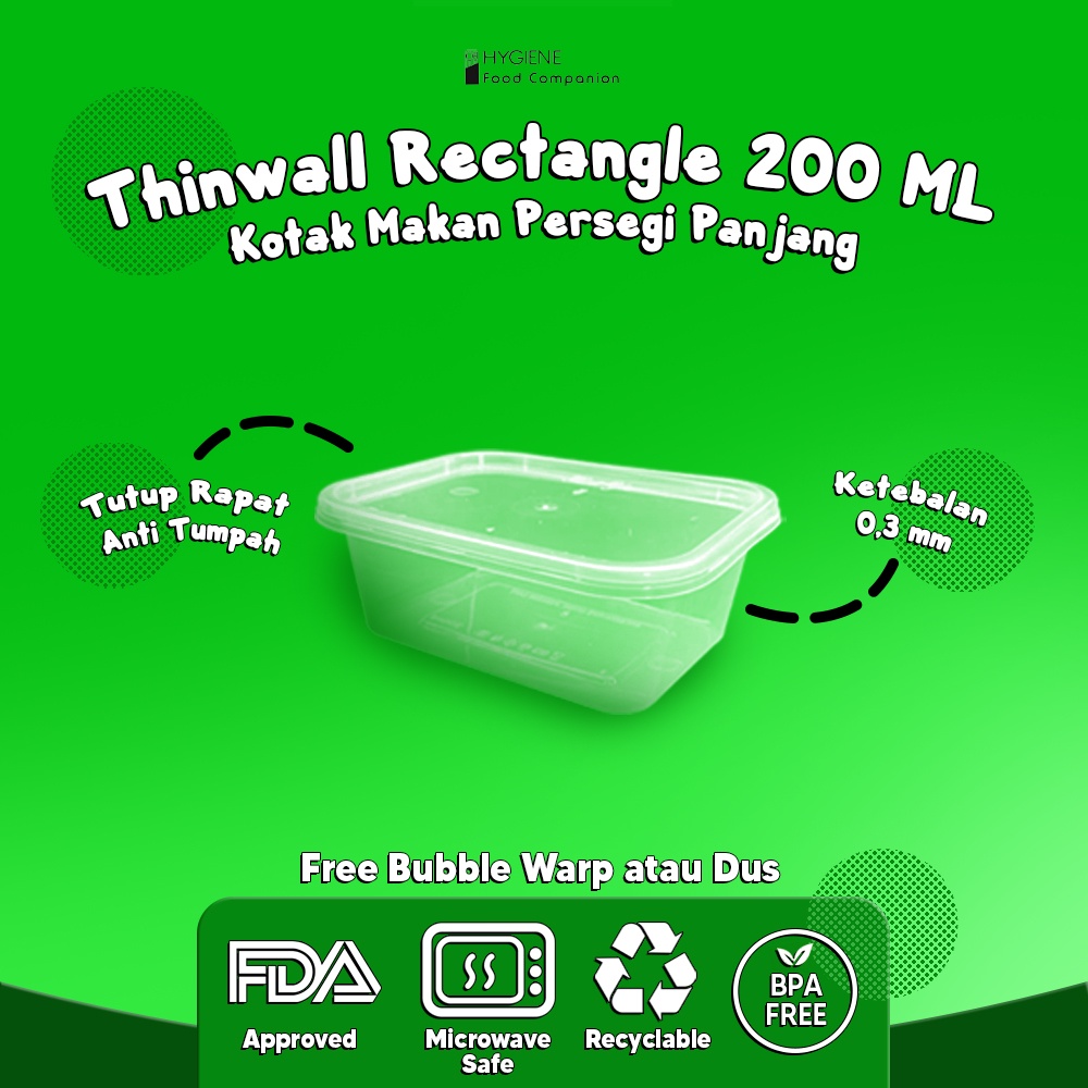 Jual Kotak Makan Plastik Thinwall 200 Ml Food Container Per 25 Pcs