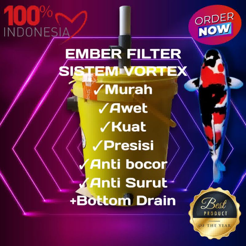 Jual Ember Filter Kolam IKAN KOI Chamber bio sistem VORTEX OUTDOOR ...