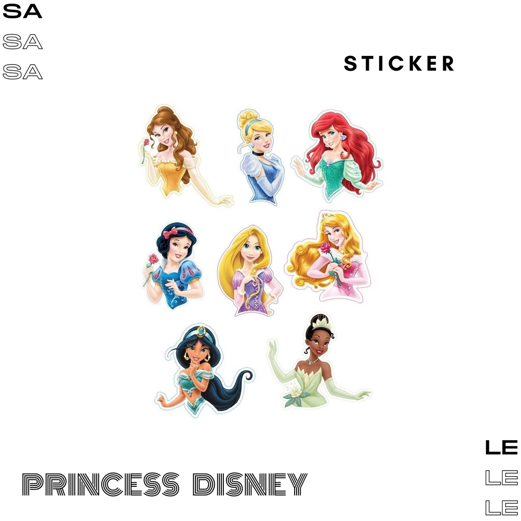 Jual STICKER PRINCESS DISNEY - Untuk Handphone/Laptop dengan Ukuran A6 ...