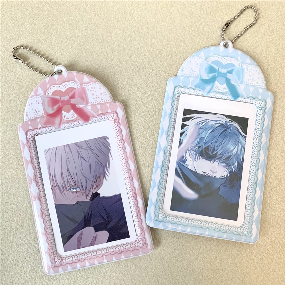 Jual (Ready) Card Holder PVC Photocard Ballchain Lace Ribbon Pita