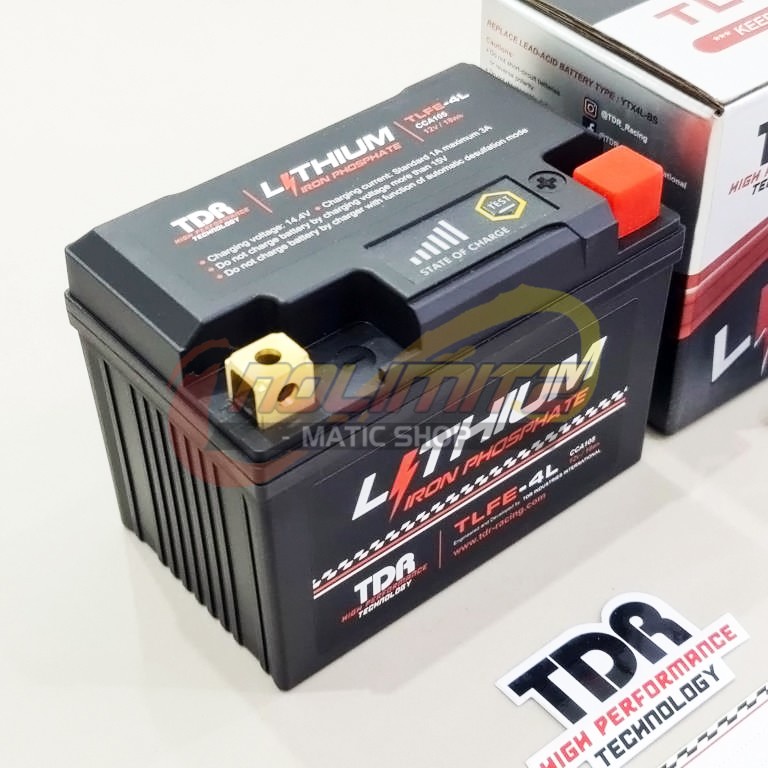 Jual Aki Motor TDR Racing TLFE-4L Lithium Iron Phosphate Accu Beat