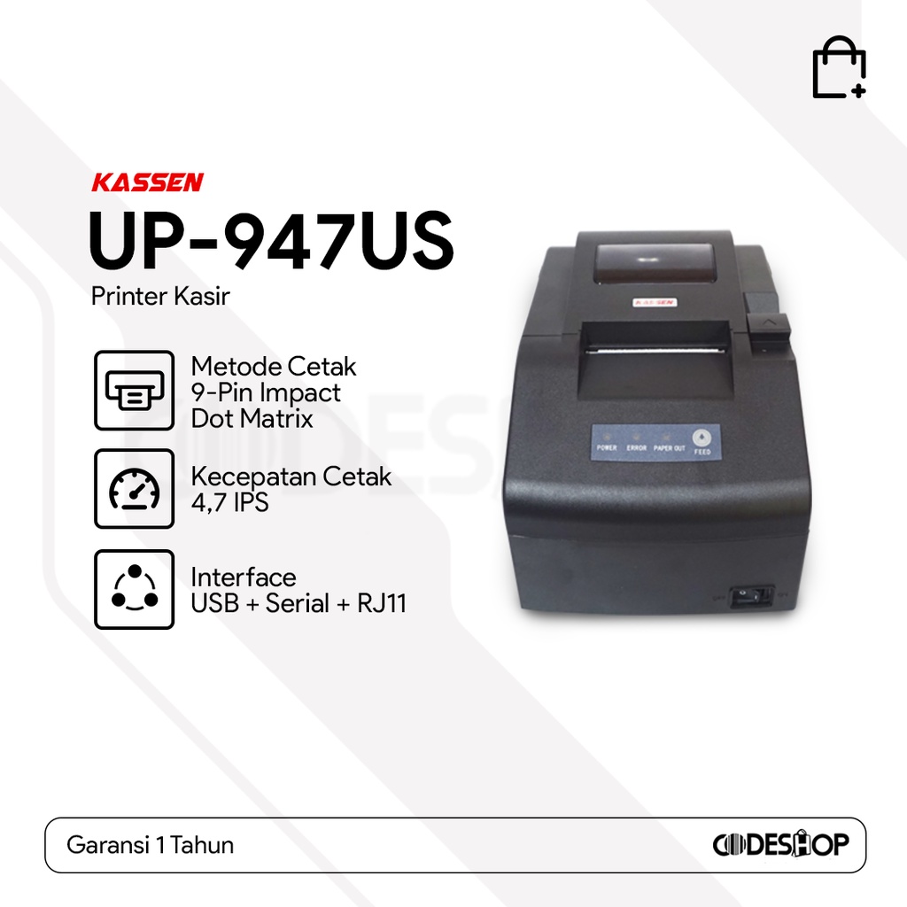 Jual Printer Dot Matrix KASSEN UP-947 US Cetak Struk Rangkap 3 | Shopee ...
