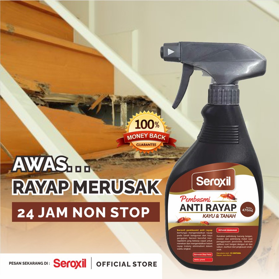 Jual Seroxil Obat Pembasmi Anti Rayap Kayu Dan Tanah Semprot Ampuh