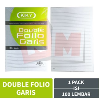 Jual Kertas Double Folio Garis Bergaris Kiky 1 Pack Isi 100 Lembar