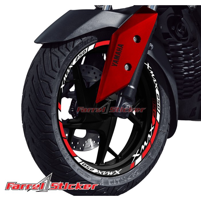Jual STIKER VELG STICKER RIM velk YAMAHA XMAX 250 - Merah | Shopee ...
