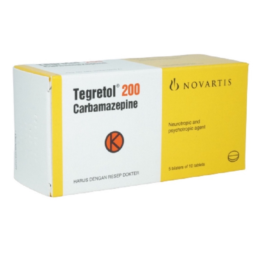 Jual TEGRETOL 200MG 1 BLISTER 10 TABLET / KARBAMAZEPIN / EPILEPSI ...