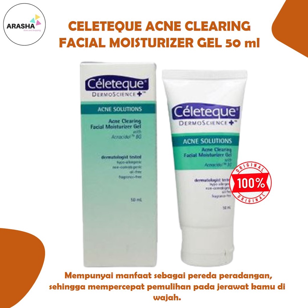 Jual CELETEQUE ACNE CLEARING FACIAL MOISTURIZER GEL 50 ML Perawatan
