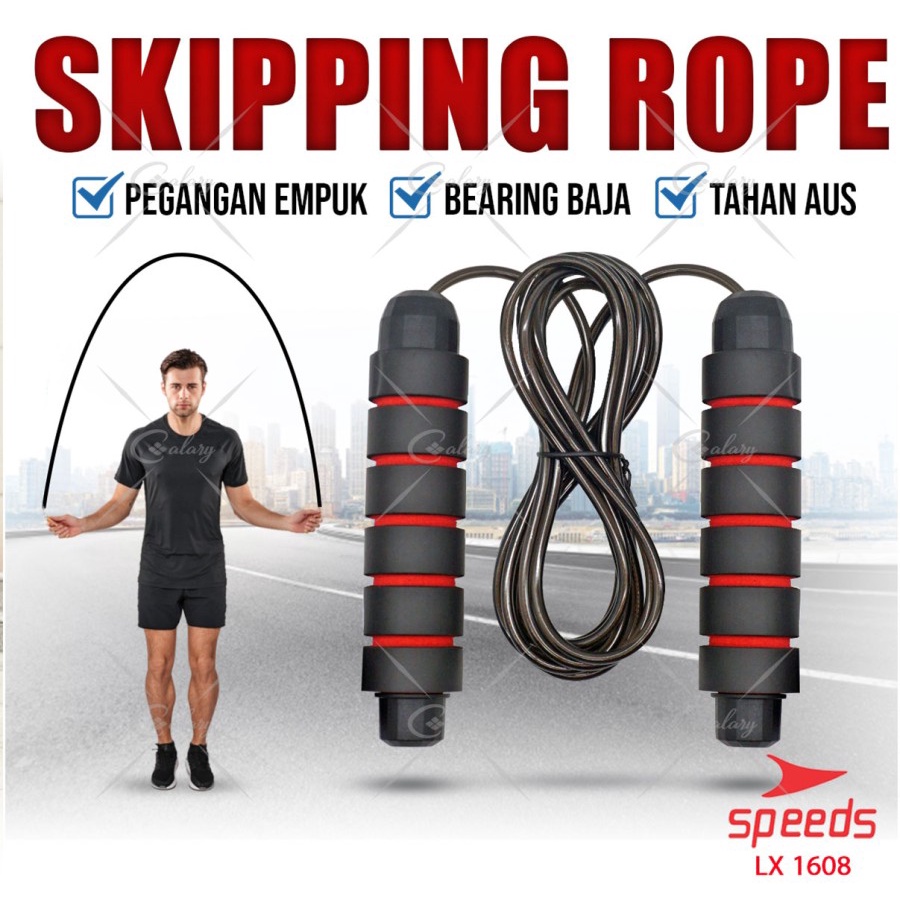 Jual SPEEDS SKIPPING OLAHRAGA LOMPAT TALI JUMP ROPE ORIGINAL SPEEDS 021 ...