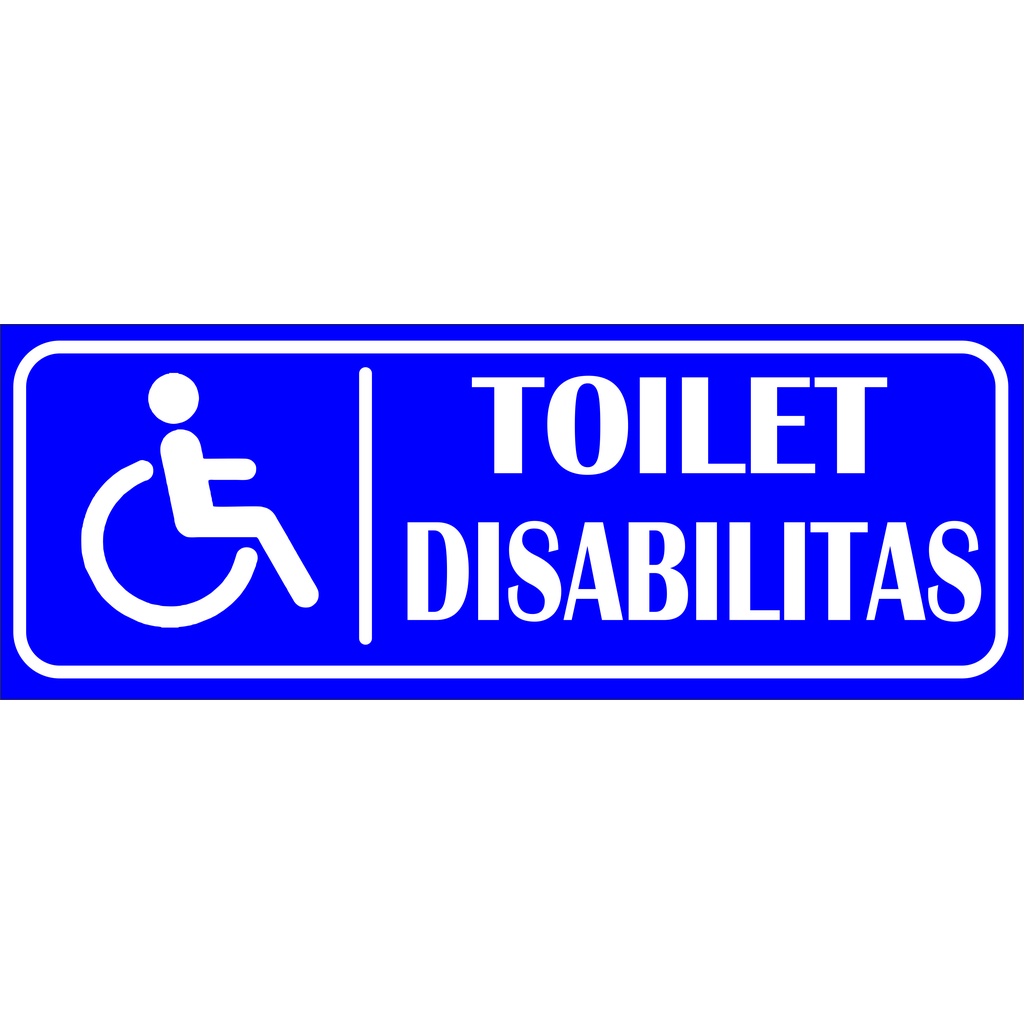 Jual Stiker Toilet Disabilitas Toilet Difable Difabel Shopee