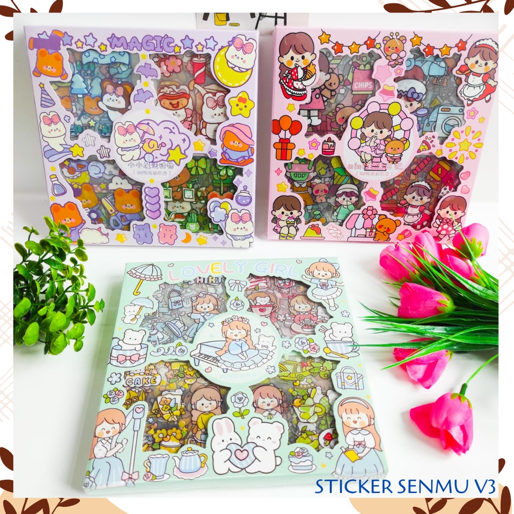 Jual Sticker Box Senmu Masu Momo V Isi Pcsset Daily Manual Cute