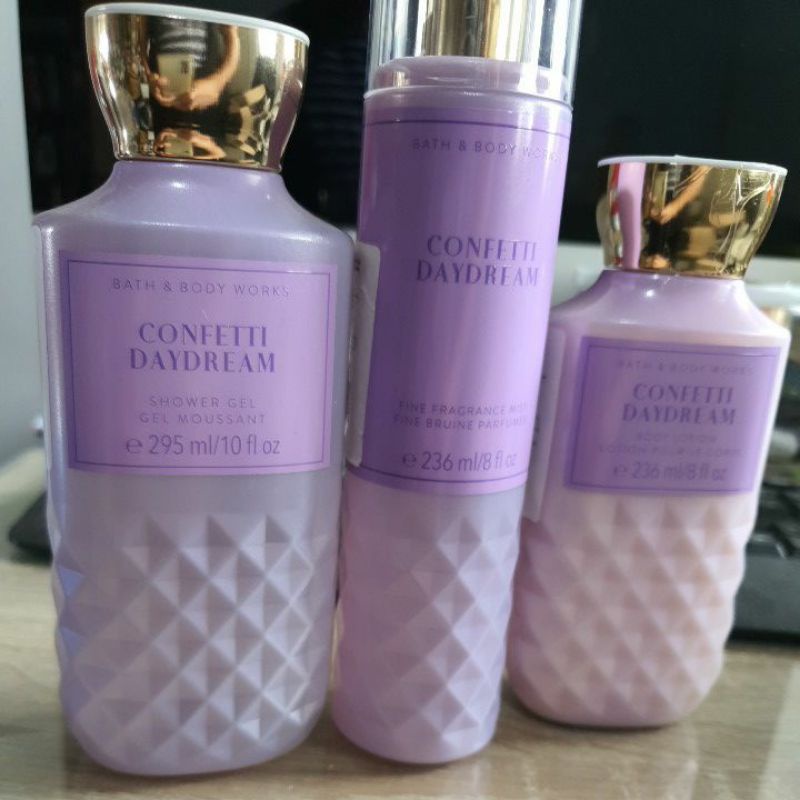 Bath Body Works Confetti Daydream Body Mist, Body Lotion, Shower Gel BBW  Confetti Day Dream