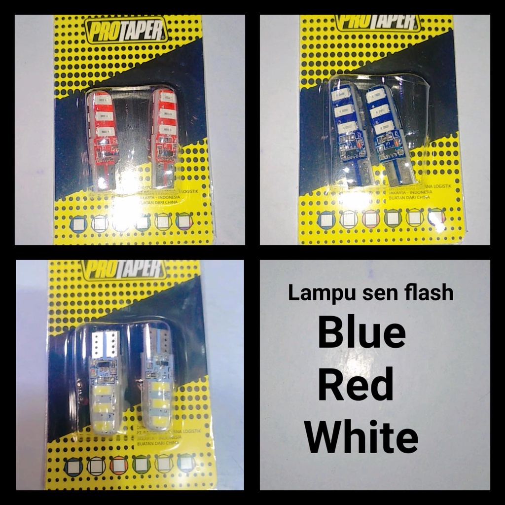 Jual 2 PCS Lampu Sen Jelly Kedip LED T10 6 Mata Paket Bohlam Lampu Sein ...