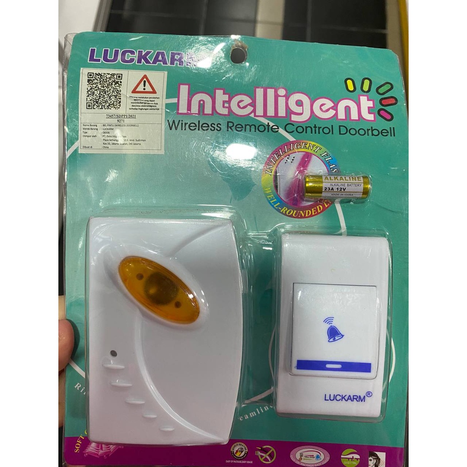 Jual Luckarm Intelligent Wireless Remote Control Doorbell Bell Rumah ...