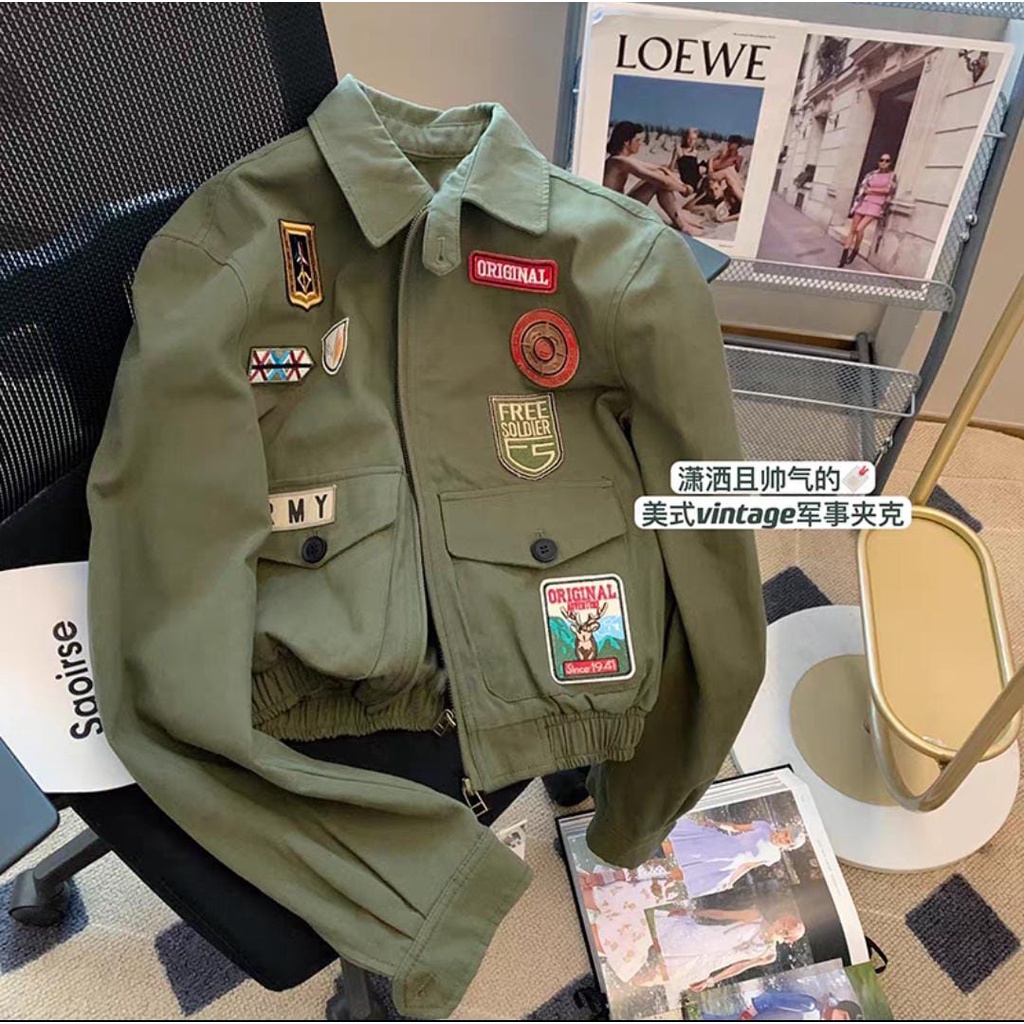 Jual BOMBER PATCH ARMY JACKET ZIPPER SLETING BABY KANVAS (PH) Shopee