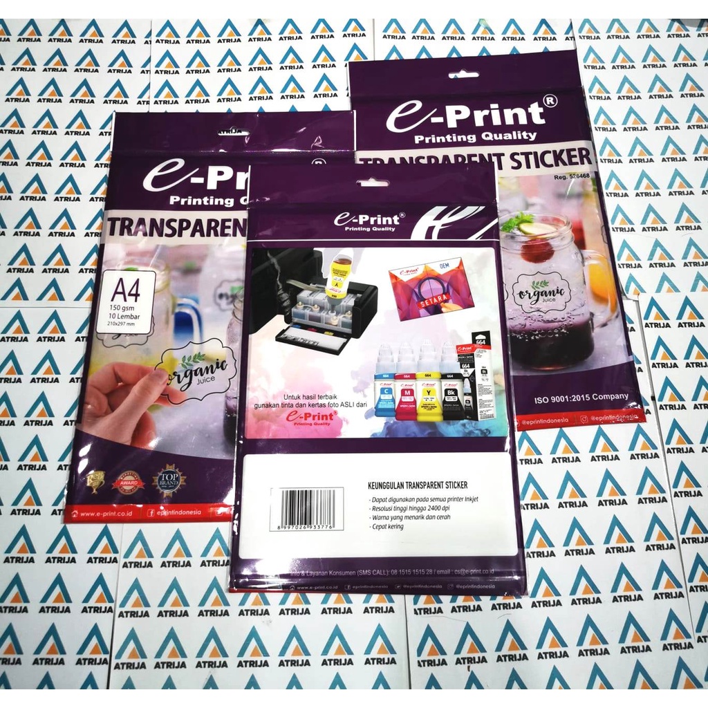 Jual Transparent Sticker Paper E-Print Kertas Sticker Eprint A4 ...