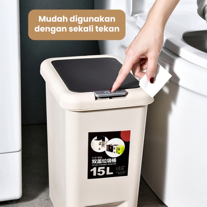 Jual Megam Tempat Sampah Injak 8l10l Tong Sampah Plastik Trash Bin Hsb601 Shopee Indonesia 6140