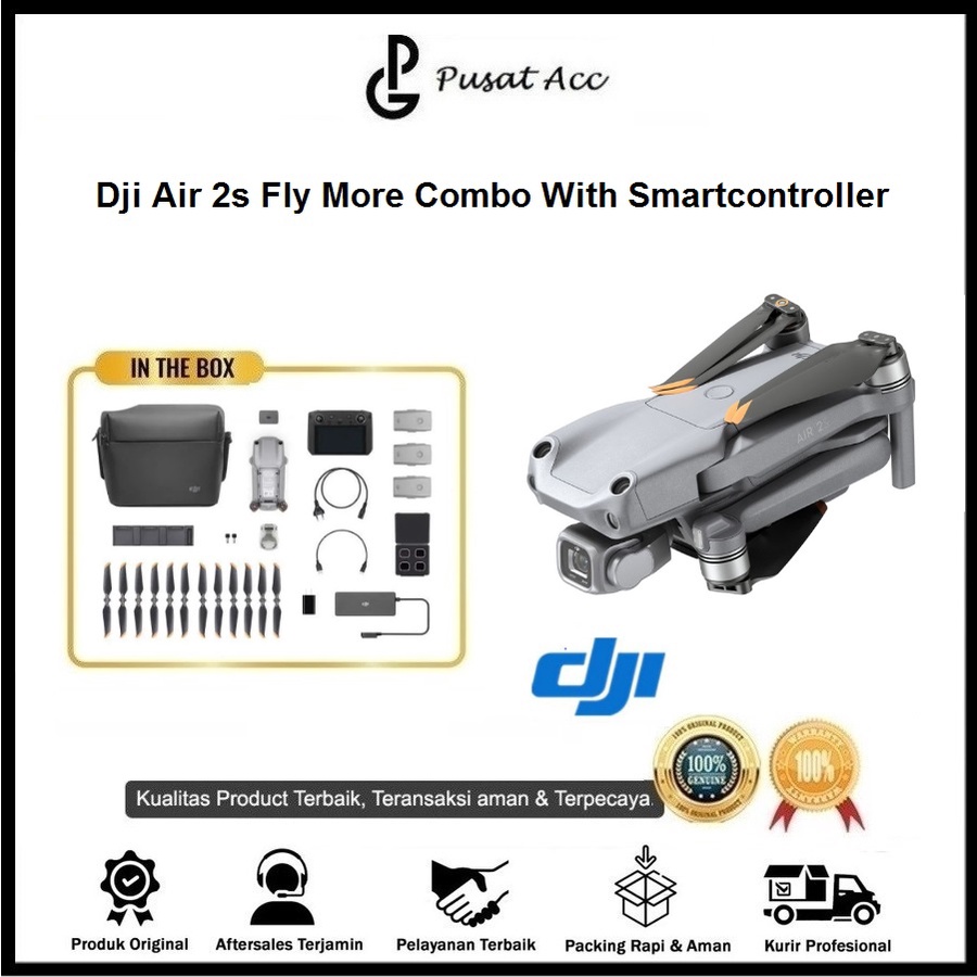 Jual DJI Air 2s Fly More Combo With Smartcontroller Original | Shopee ...