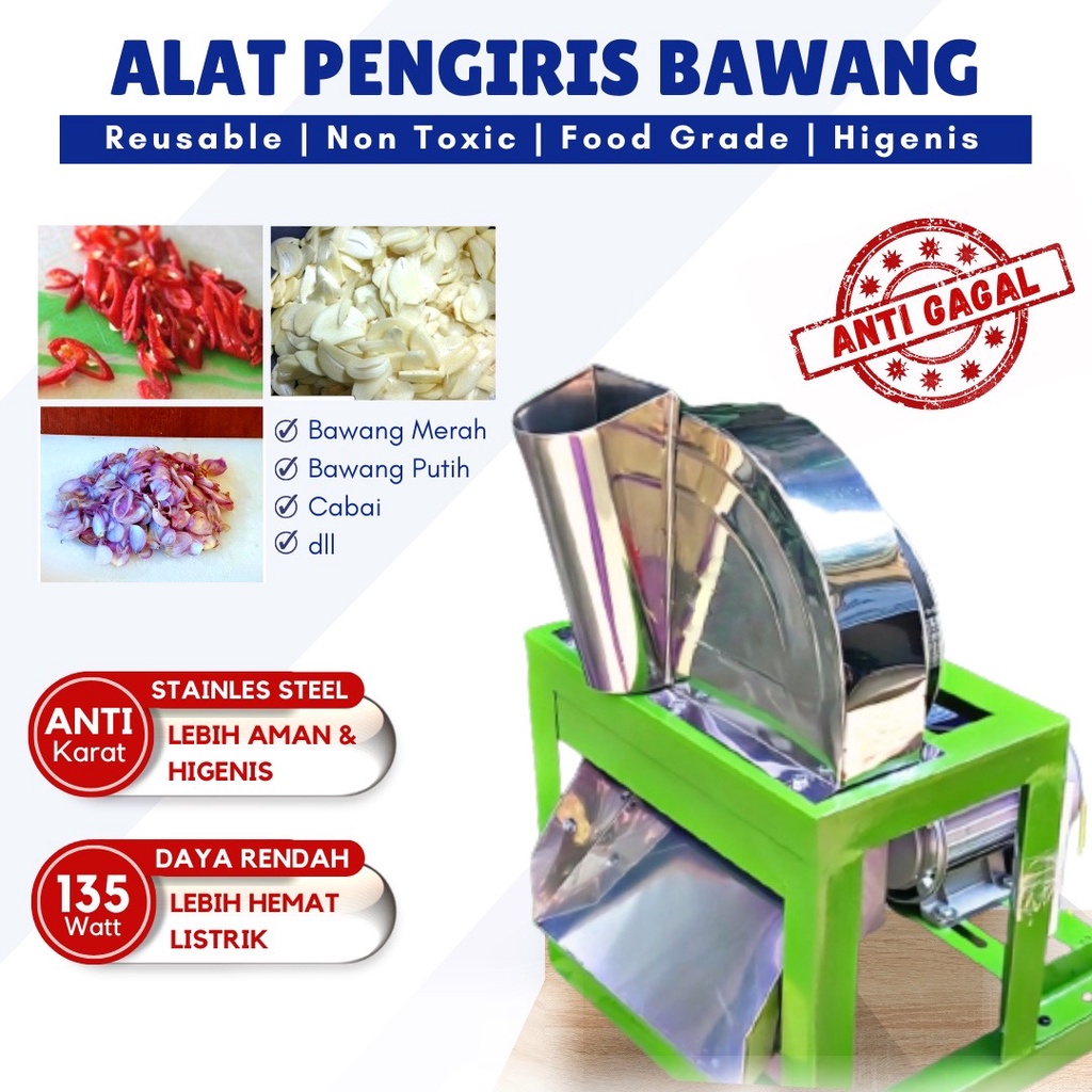 Jual ALAT RAJANG ELEKTRIK MESIN PENGIRIS BAWANG MERAH PUTIH LISTRIK ...