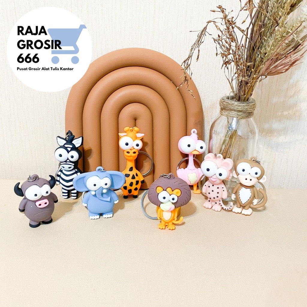 Jual gantungan kunci ZOO ANIMAL MATA BESAR termurah keychain keyring ...