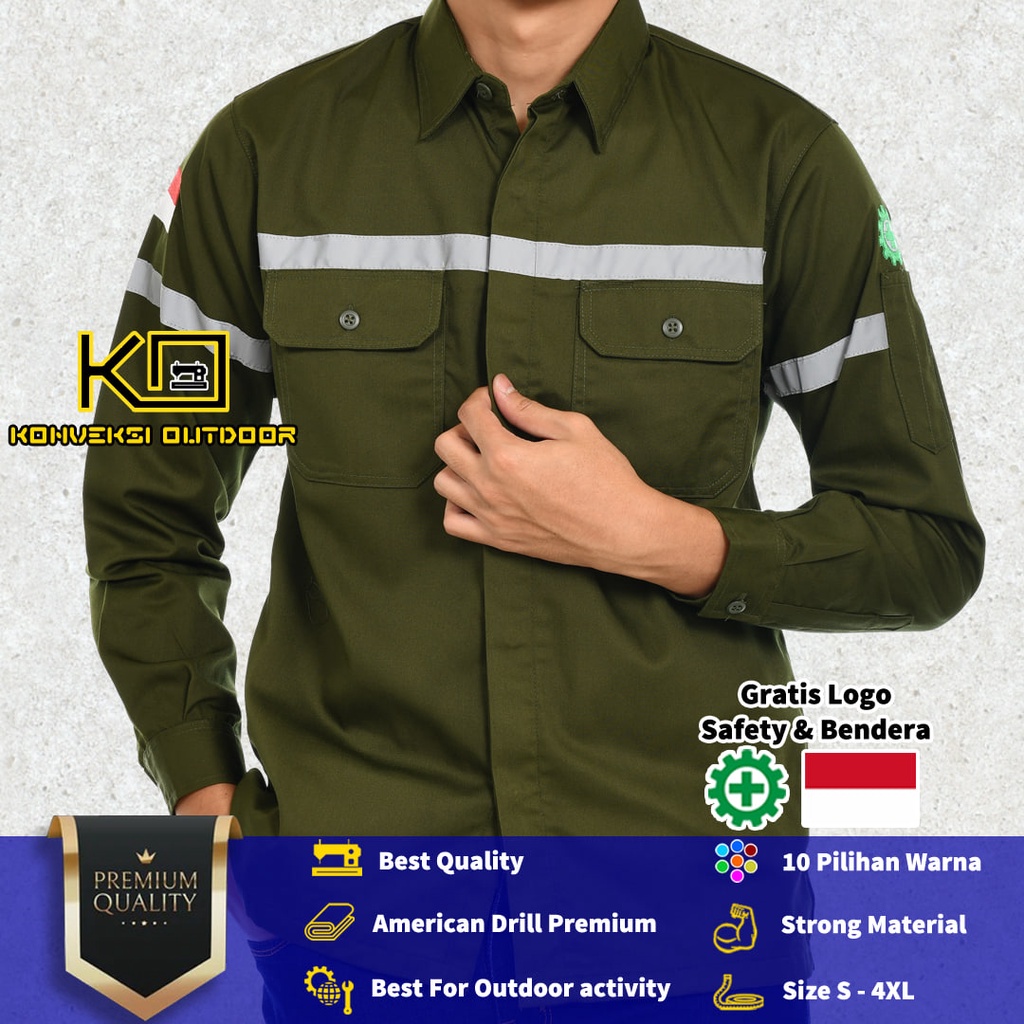 Baju Seragam Wearpack Lapangan Tambang Teknisi Safety