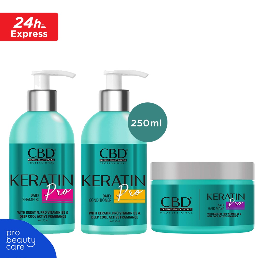 CBD Professional -  Keratin Pro Daily Shampoo / Conditioner / Hair Mask (250 ml)