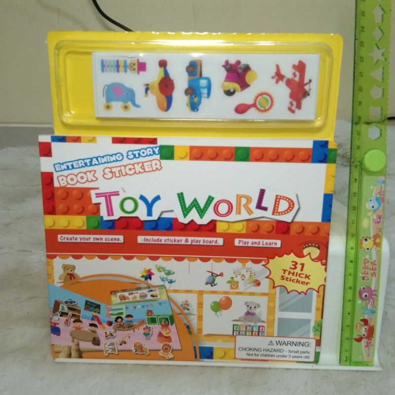 Jual Buku anak Miniso Entertaining Story Book Sticker TOY WORLD ...