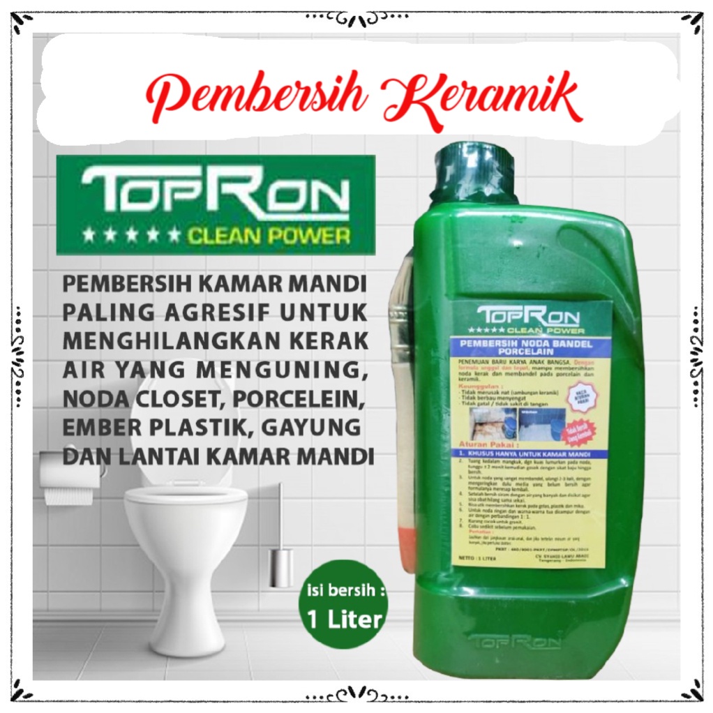 Jual TOPRON Clean Power Original Pembersih Kerak Kamar keramik Mandi ...