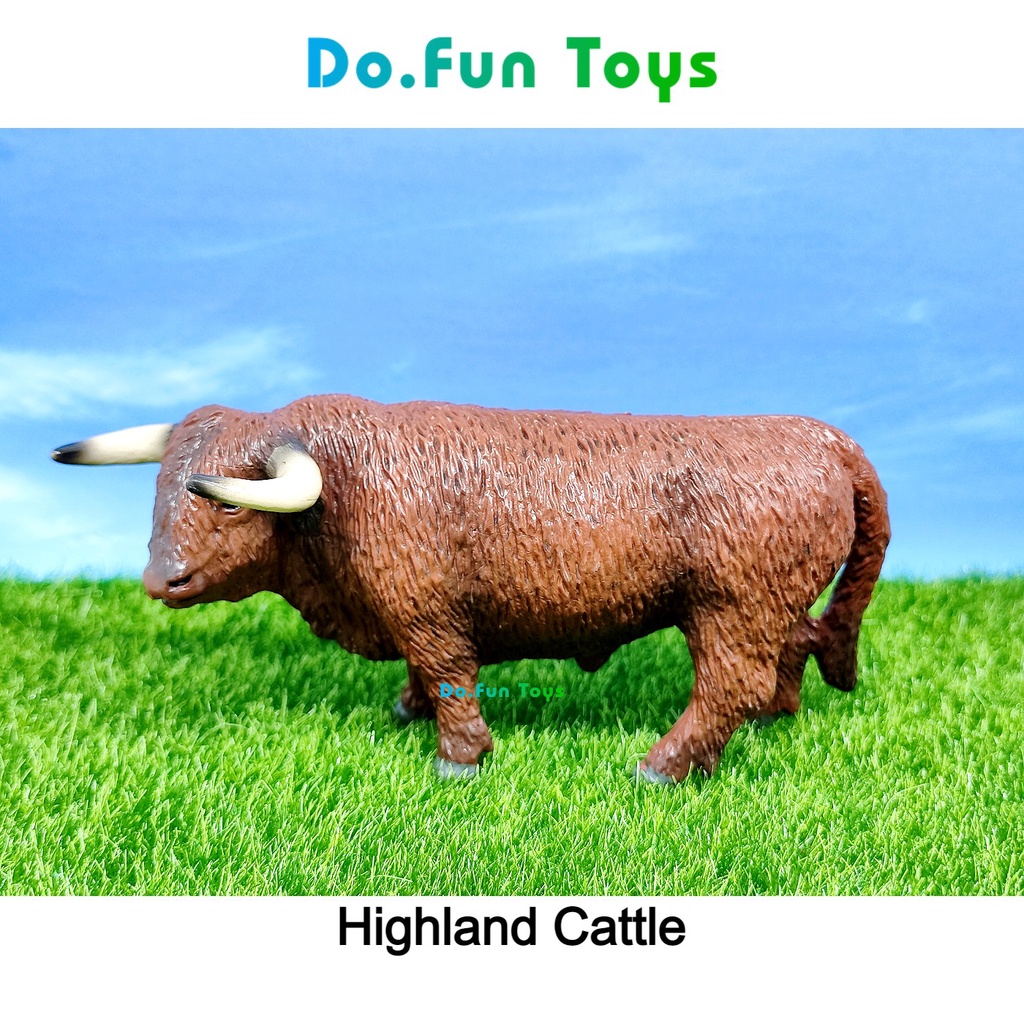 Jual Animal Figurine | HIGHLAND COW / Mainan Miniatur Binatang Sapi ...