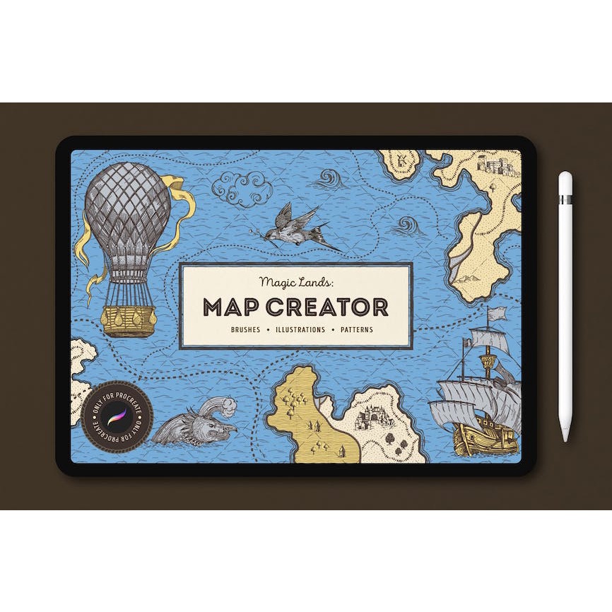Jual Vintage Magic Lands : Map Creator (Procreate Brush) | Shopee Indonesia