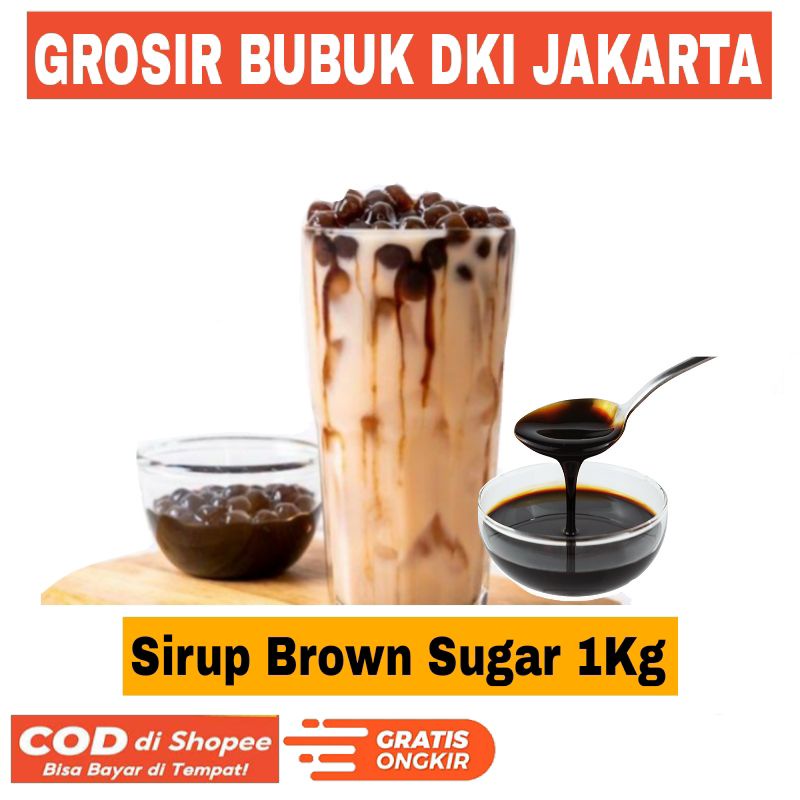 Jual Sirup Brown Sugar 1Kg Sirup Gula Aren Cair Topping Minuman Bahan ...