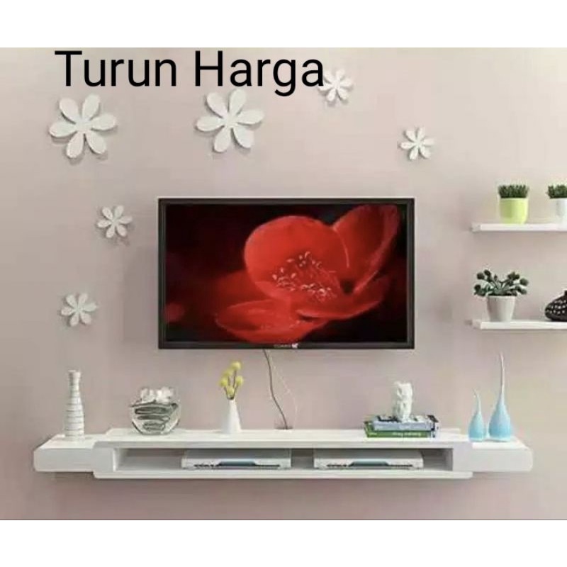 Jual Rak Tv Panjang 120 Cm Putih Dekorasi Dinding | Shopee Indonesia