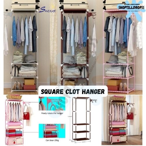 Jual Kg Bisa Cod Square Cloth Rack Stand Hanger Gantungan Suling