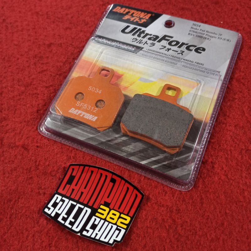 Jual Kampas Rem Daytona Lapinus Fibers 2 Piston Besar 2P P2.34 P2 KN-01 ...