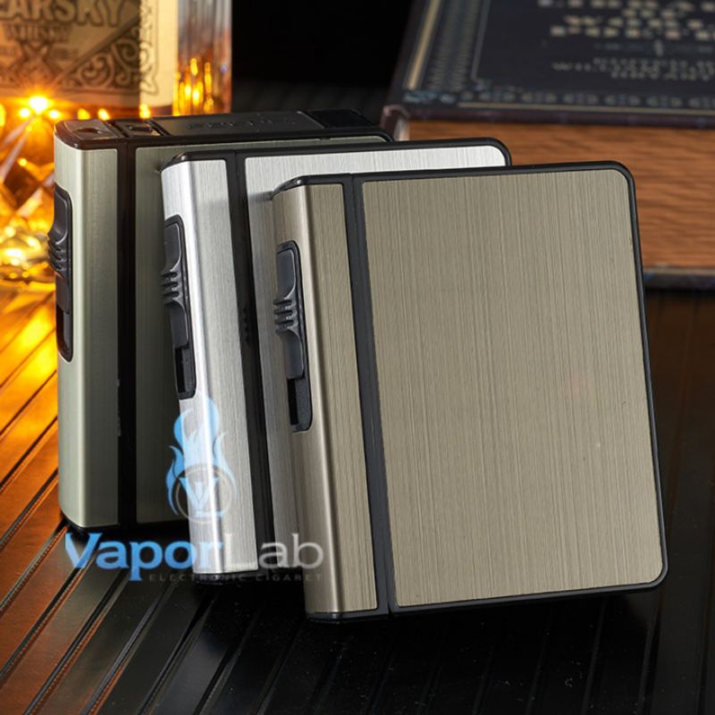 Jual kotak box tempat rkk plus korek focus 20 batang metal cig case ...