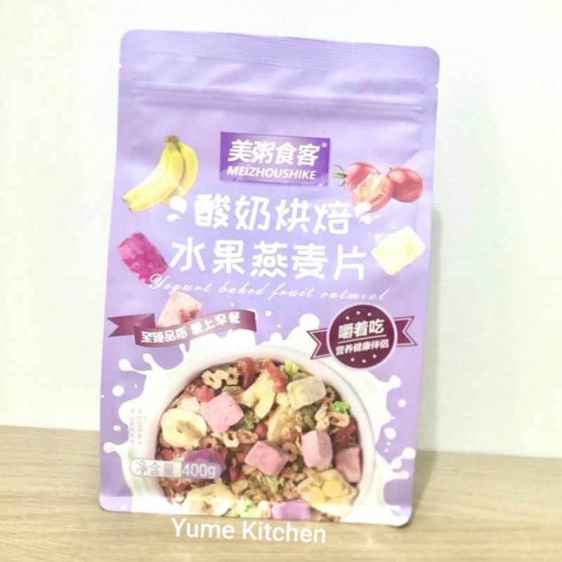 Jual Meizhoushike Yogurt Baked Fruit Oat meal 400g Shopee Indonesia