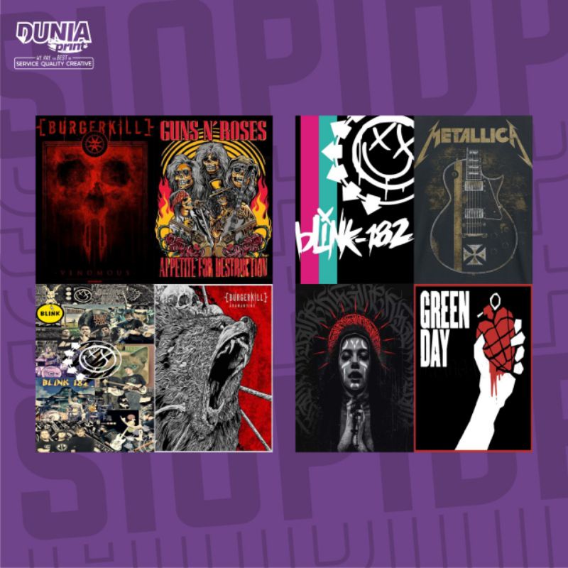 Jual (cod)CETAK POSTER DINDING AESTHETIC BAND METAL ROCK BARAT | Shopee ...