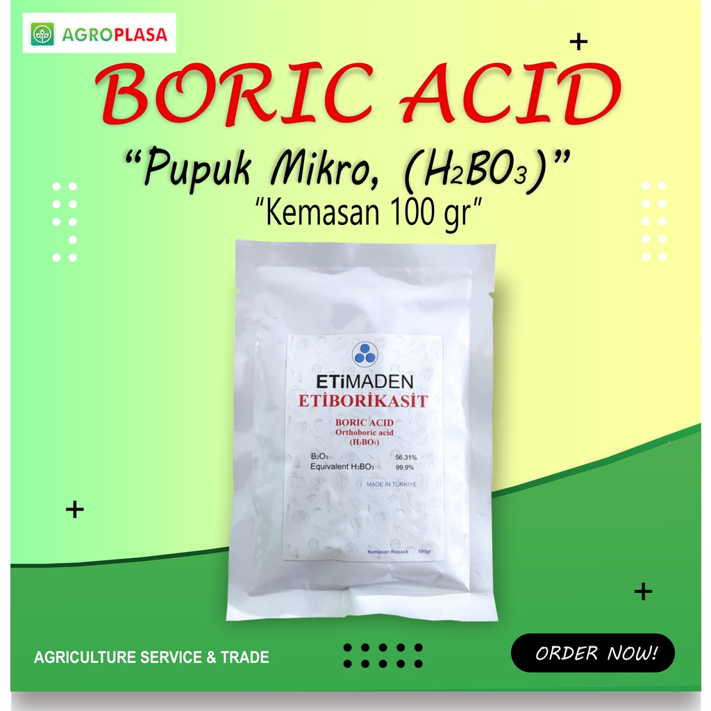 Jual Pupuk Boric Acid Kemasan 100gr Agroplasa Shopee Indonesia 3539