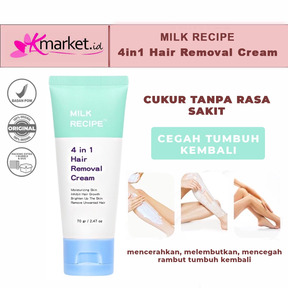 Jual Milk Recipe 4in1 Hair Removal Cream 70 gram Krim Waxing Non