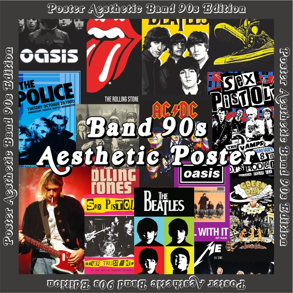 Jual POSTER BAND 90s AESTHETIC ISI 10PCS | PAKET POSTER BAND 90s